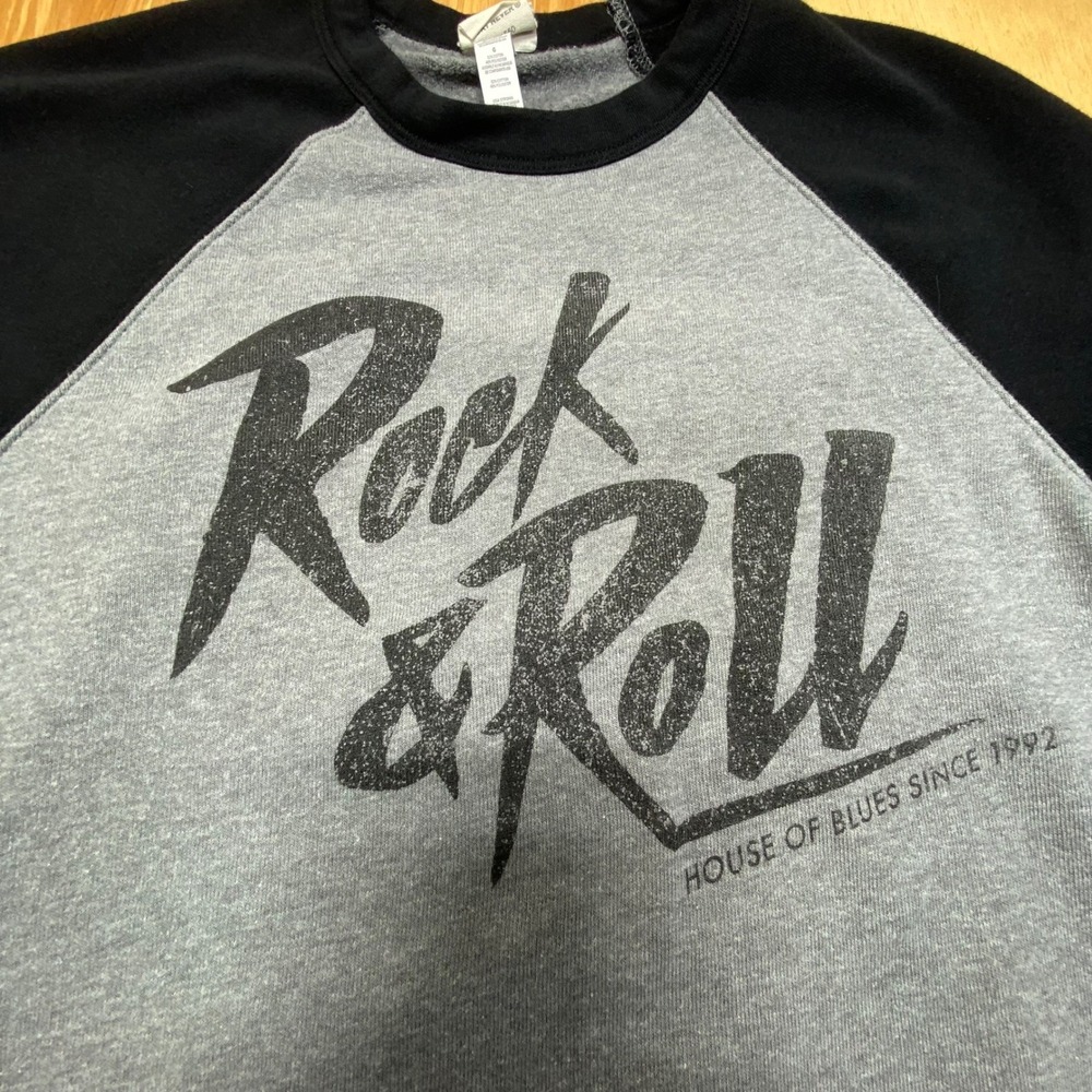 House‎ of Blues Rock And Roll Crew Sweatshirt Mens Large